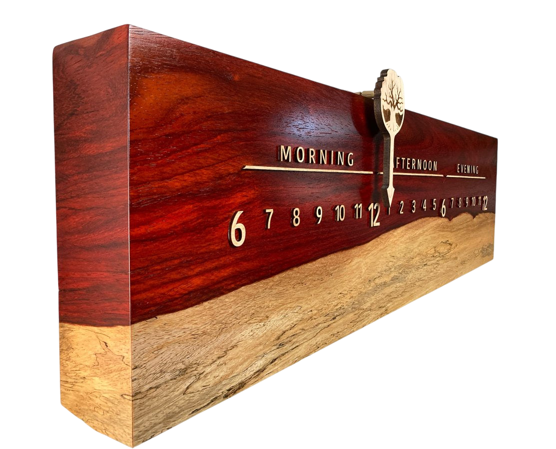 Perry: 3 - foot Padouk/Maple - Linear Clockworks