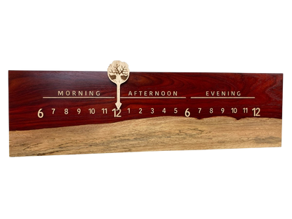 Perry: 3 - foot Padouk/Maple - Linear Clockworks