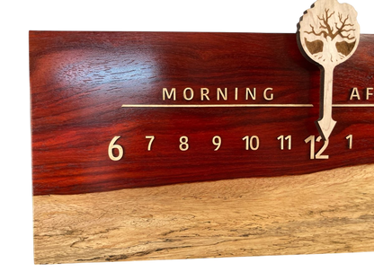 Perry: 3 - foot Padouk/Maple - Linear Clockworks