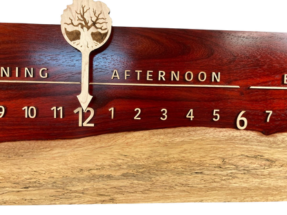 Perry: 3 - foot Padouk/Maple - Linear Clockworks