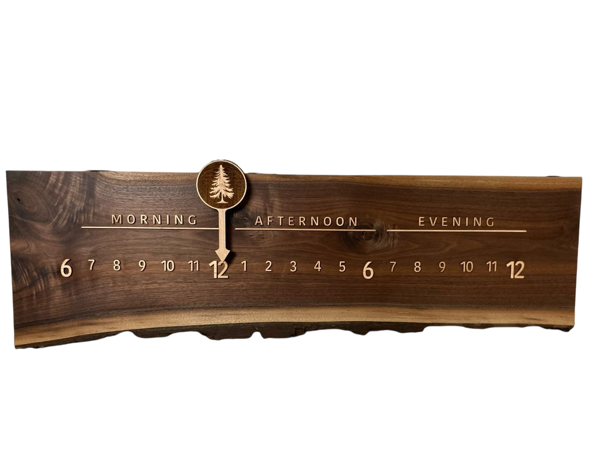 Jaxson: 3 - foot Walnut/Maple - Linear Clockworks