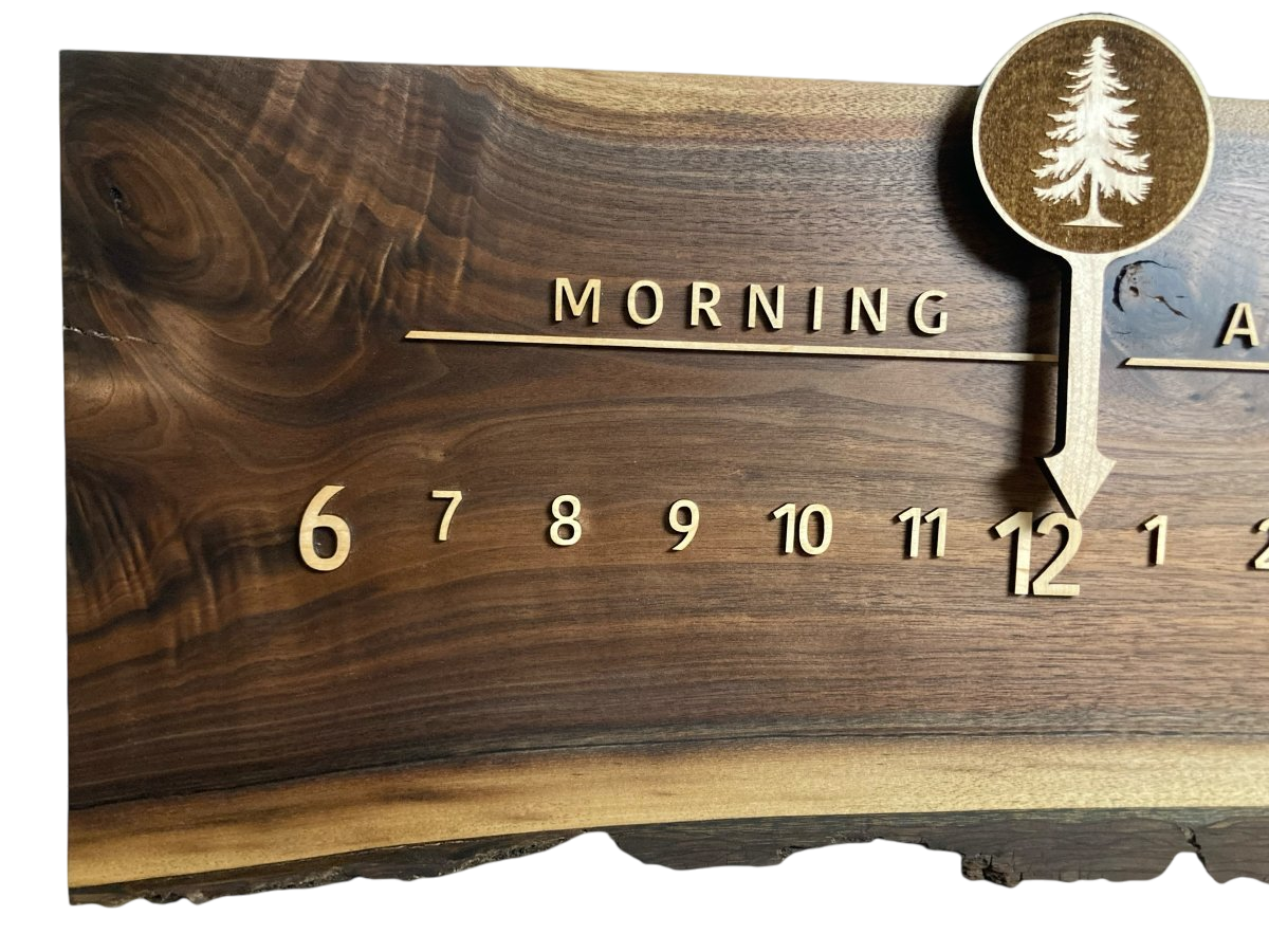 Jaxson: 3 - foot Walnut/Maple - Linear Clockworks