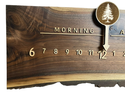 Jaxson: 3 - foot Walnut/Maple - Linear Clockworks