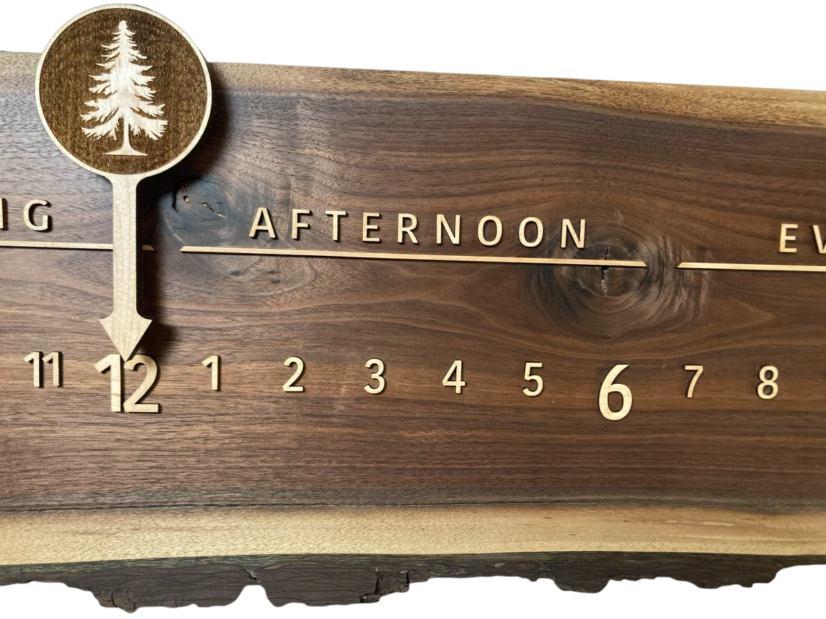 Jaxson: 3 - foot Walnut/Maple - Linear Clockworks