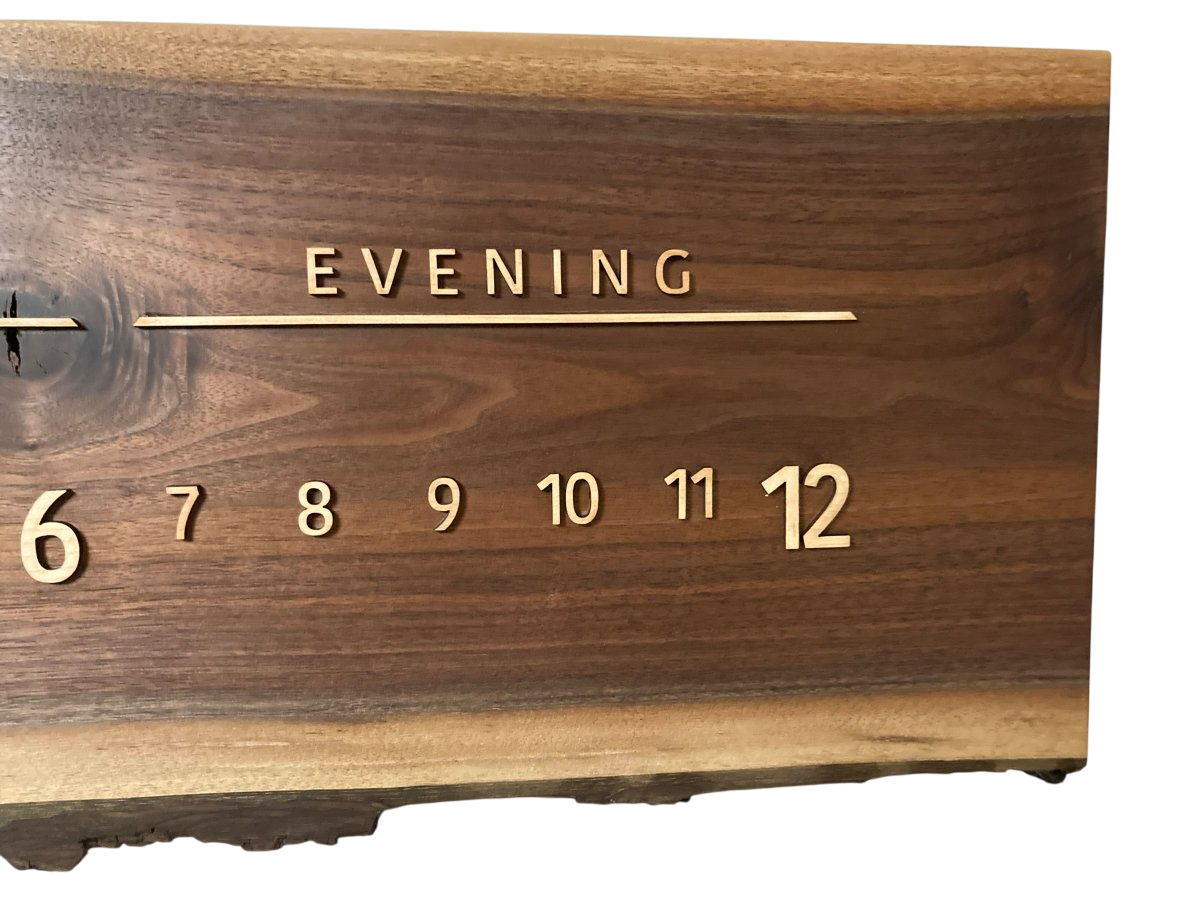 Jaxson: 3 - foot Walnut/Maple - Linear Clockworks