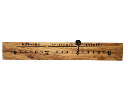 Sahara:3 - foot Olivewood/Walnut - Linear Clockworks
