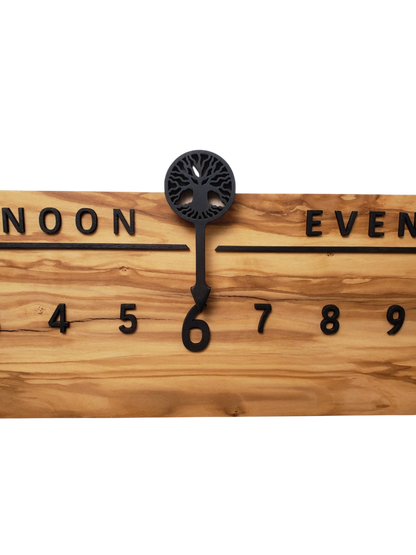 Sahara:3 - foot Olivewood/Walnut - Linear Clockworks