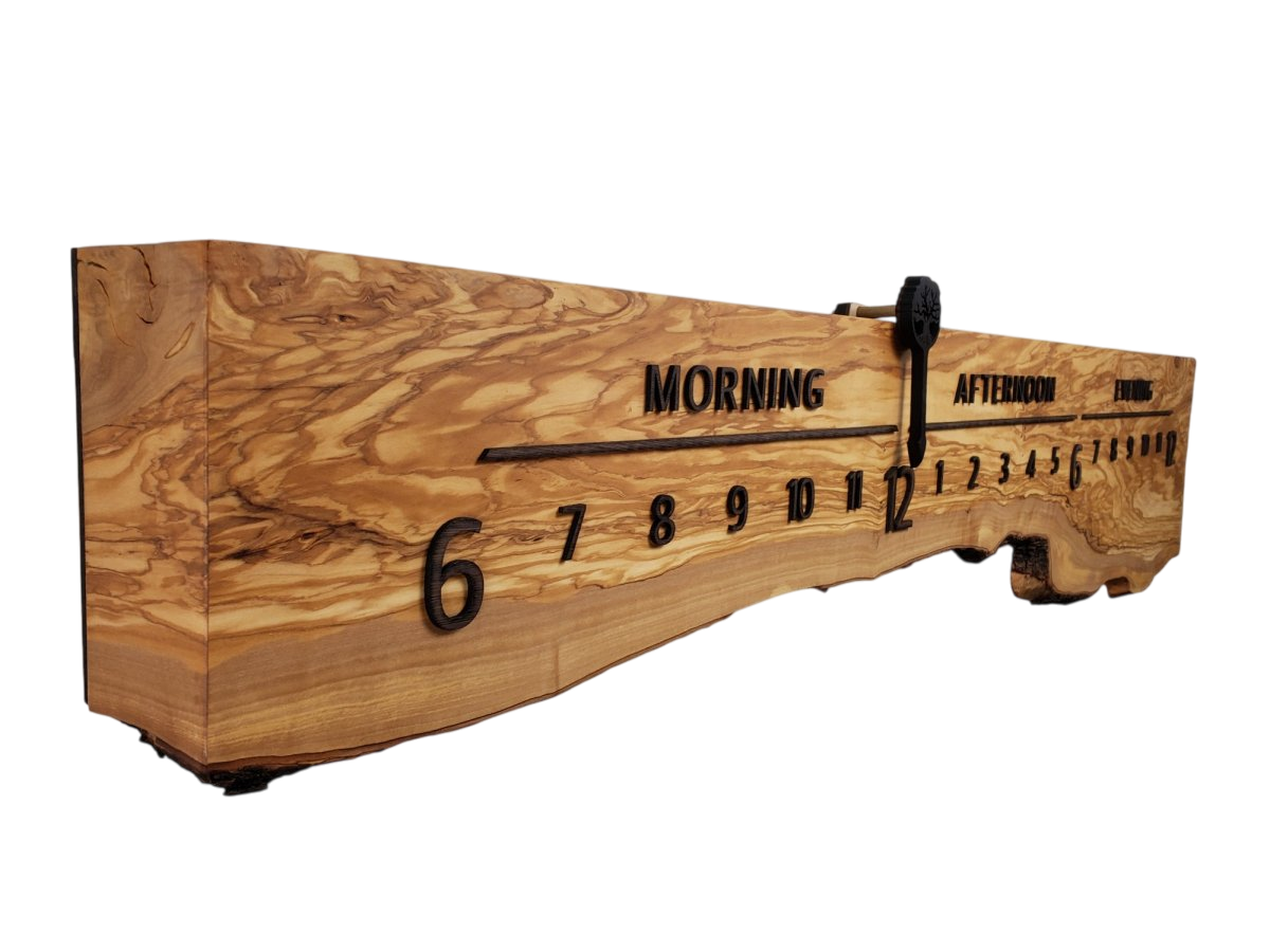 Topaz:5 - foot Olivewood/Wenge - Linear Clockworks