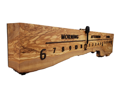 Topaz:5 - foot Olivewood/Wenge - Linear Clockworks