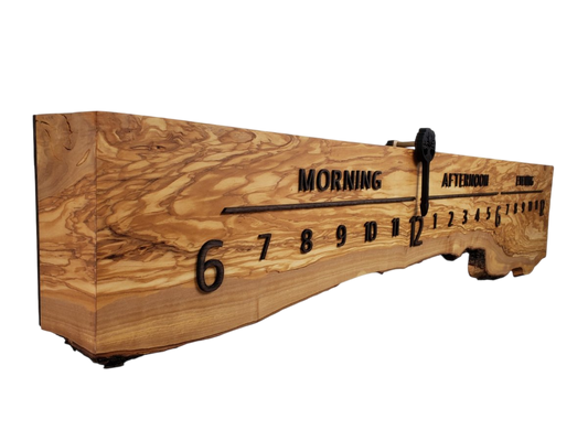 Topaz:5 - foot Olivewood/Wenge - Linear Clockworks