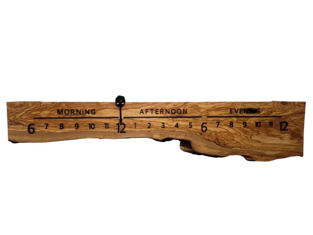 Topaz:5 - foot Olivewood/Wenge - Linear Clockworks