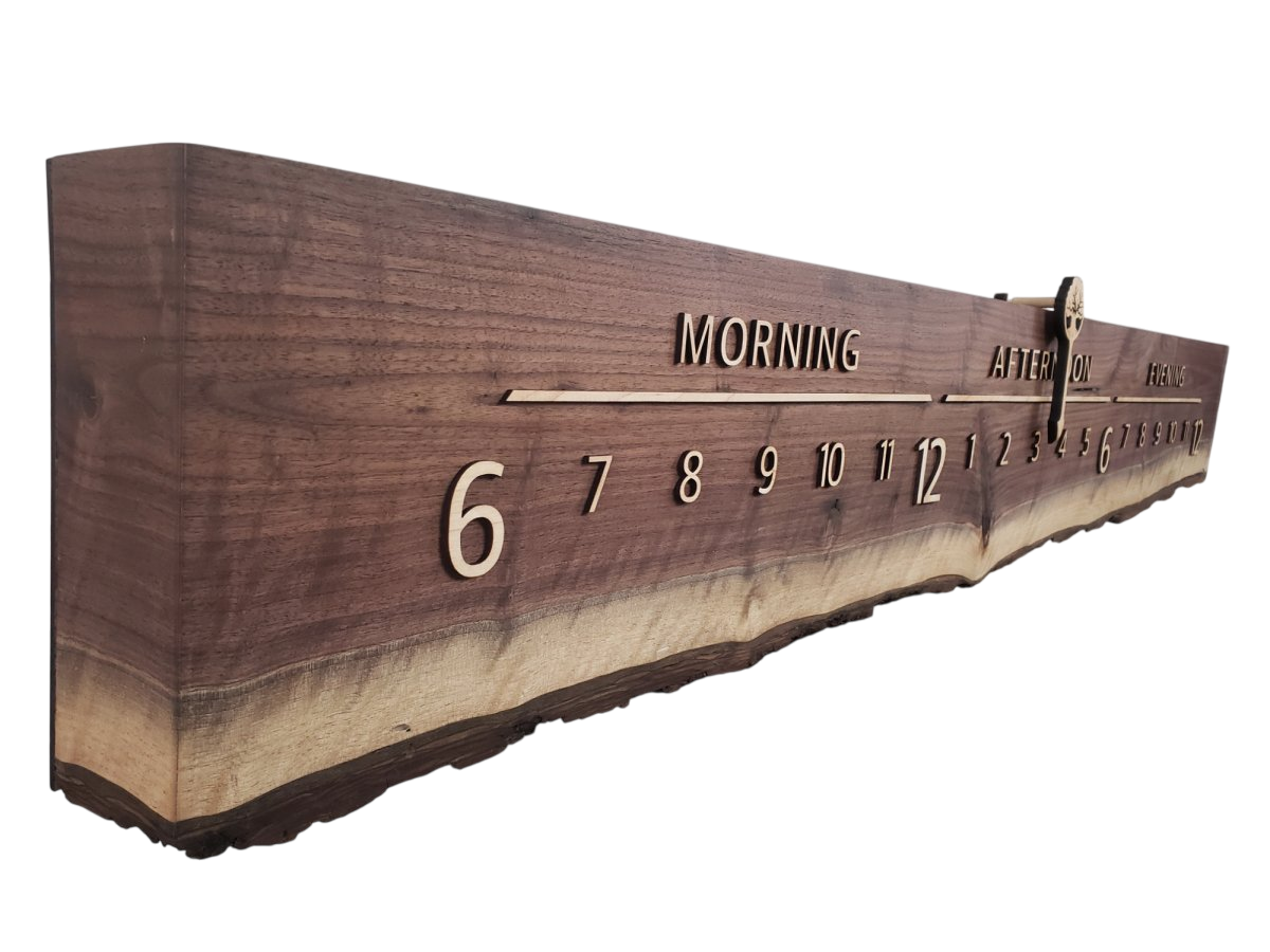 Stella:5 - foot Walnut/Maple - Linear Clockworks