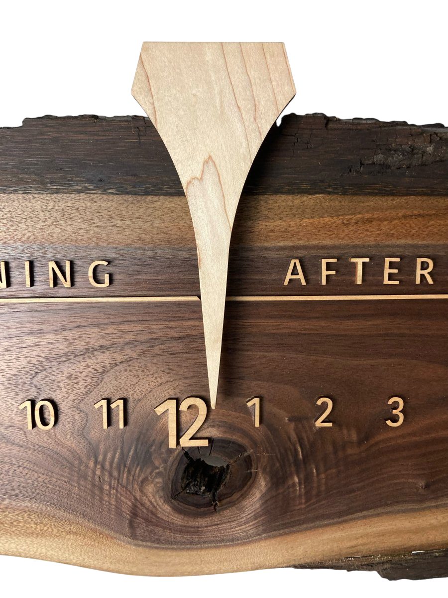 Jace: 3 - foot Walnut/Maple - Linear Clockworks
