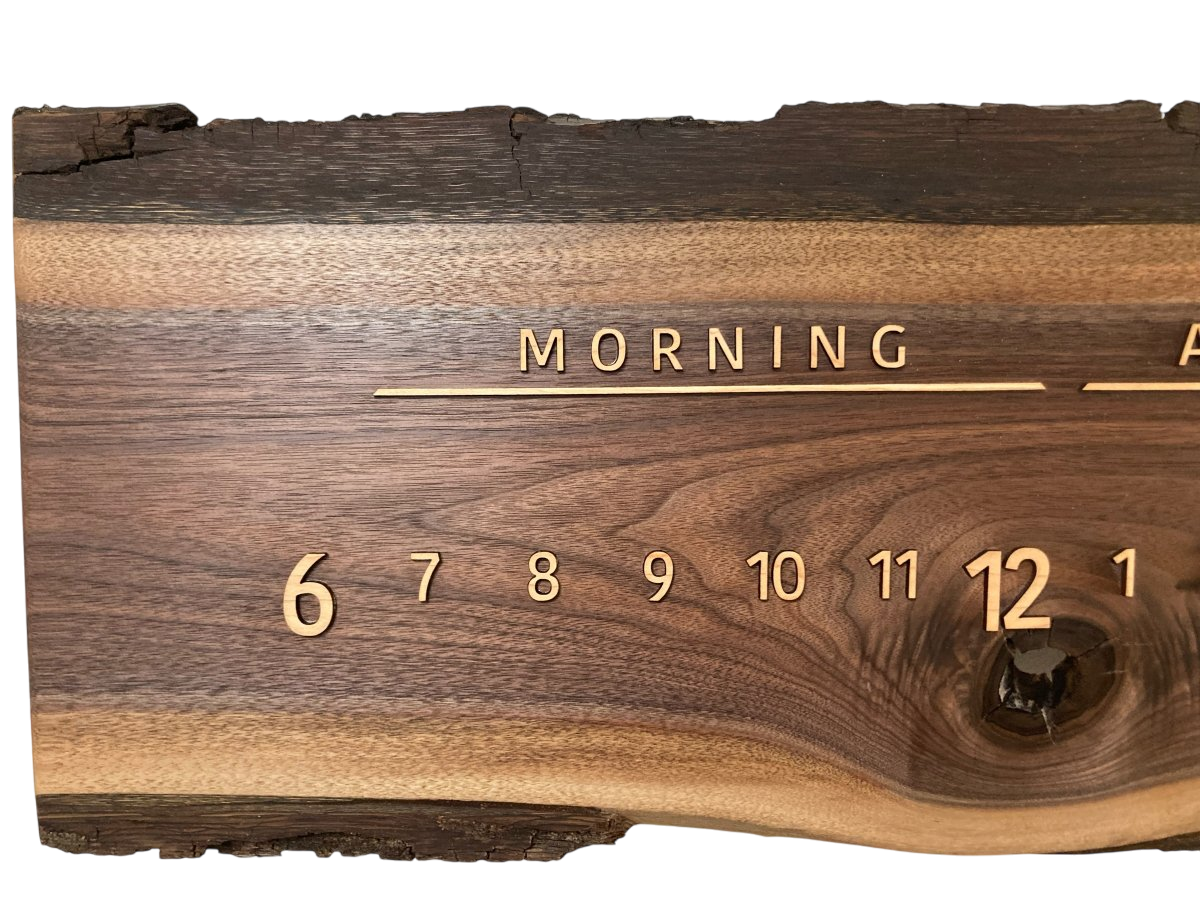 Jace: 3 - foot Walnut/Maple - Linear Clockworks