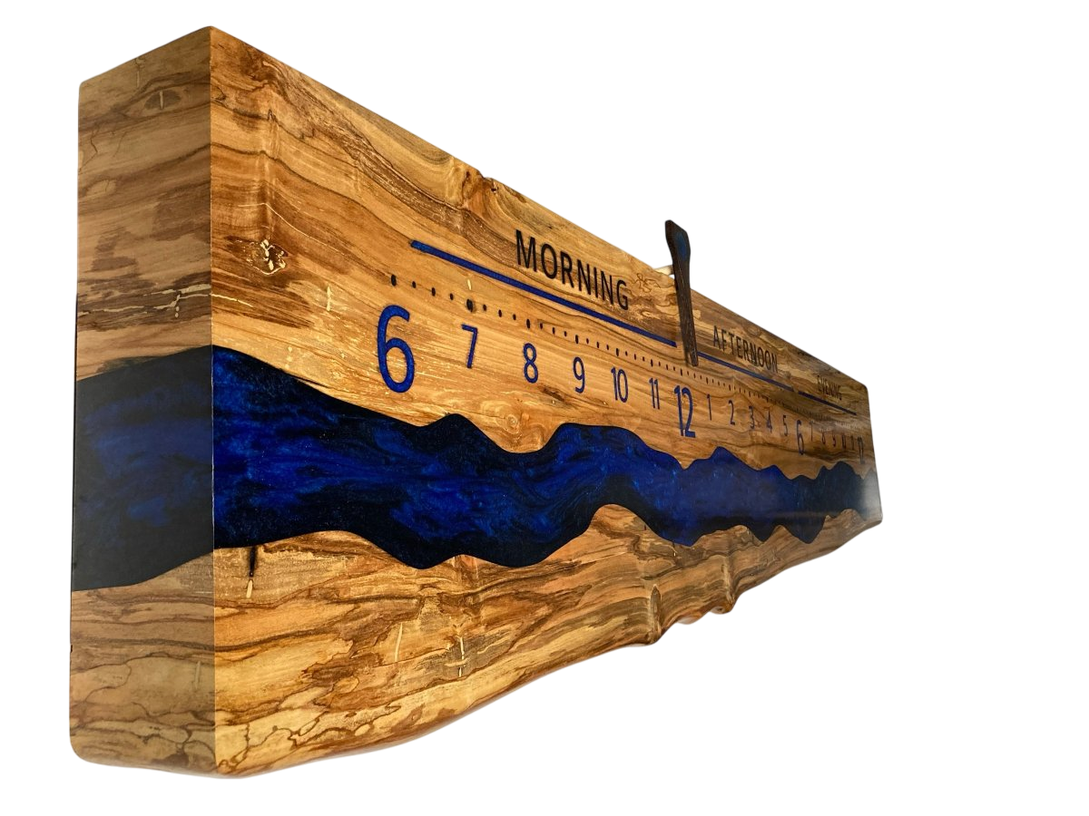 Leith: 5 - foot Spalted Ambrosia - Linear Clockworks