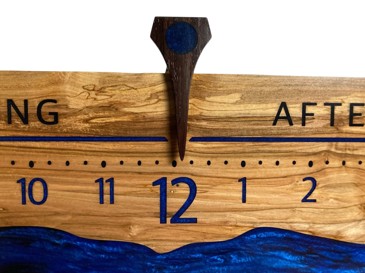 Leith: 5 - foot Spalted Ambrosia - Linear Clockworks