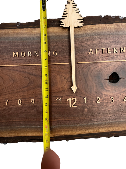 Kyle: 3-foot Walnut/Maple Double Live Edge - Linear Clockworks