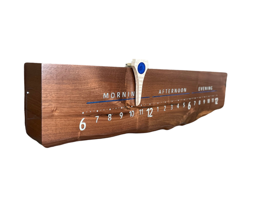 Rudy: 3-foot Walnut / Resin - Linear Clockworks