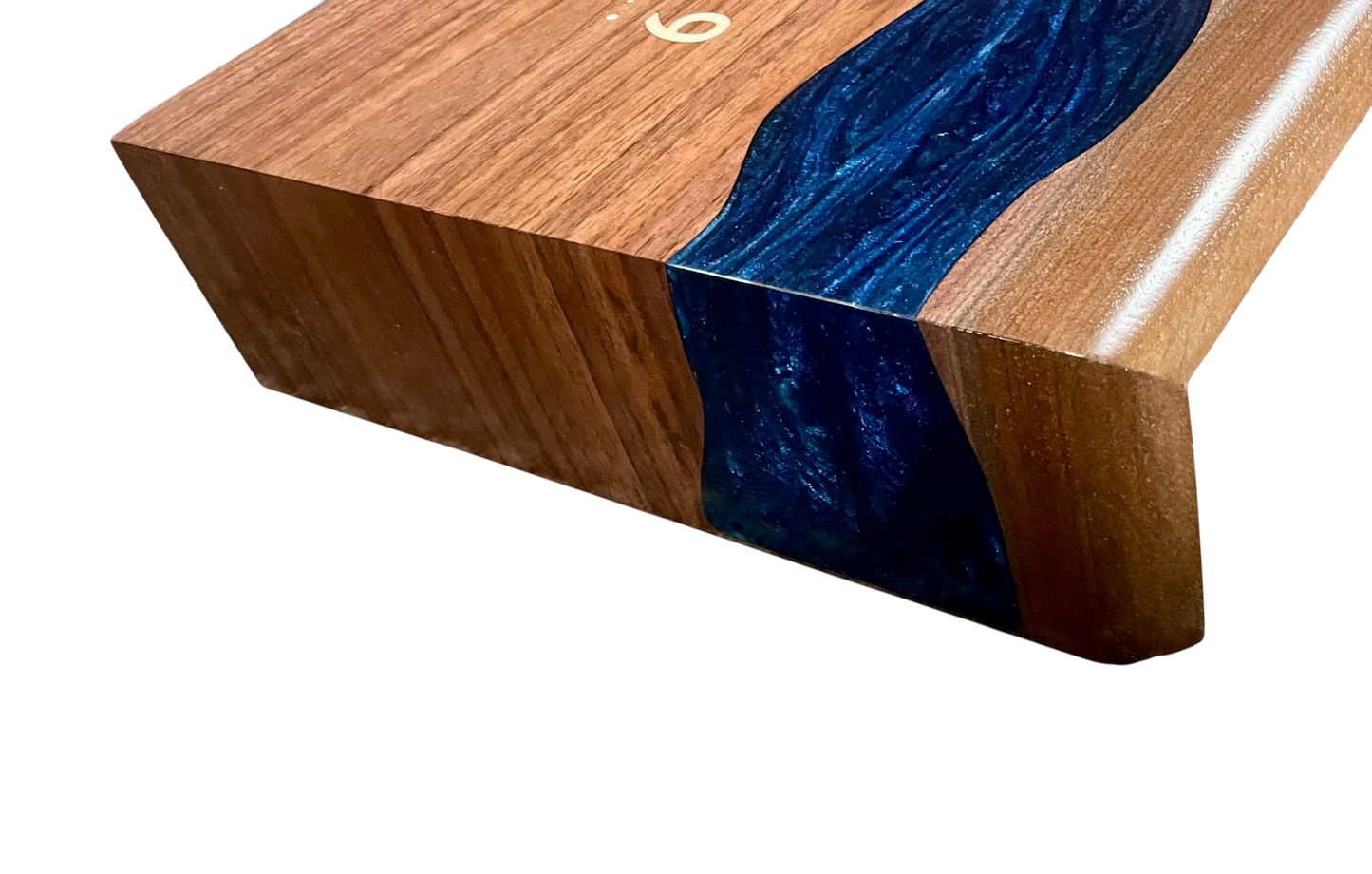 Rowan: 3-foot Walnut / Resin Surface River - Linear Clockworks