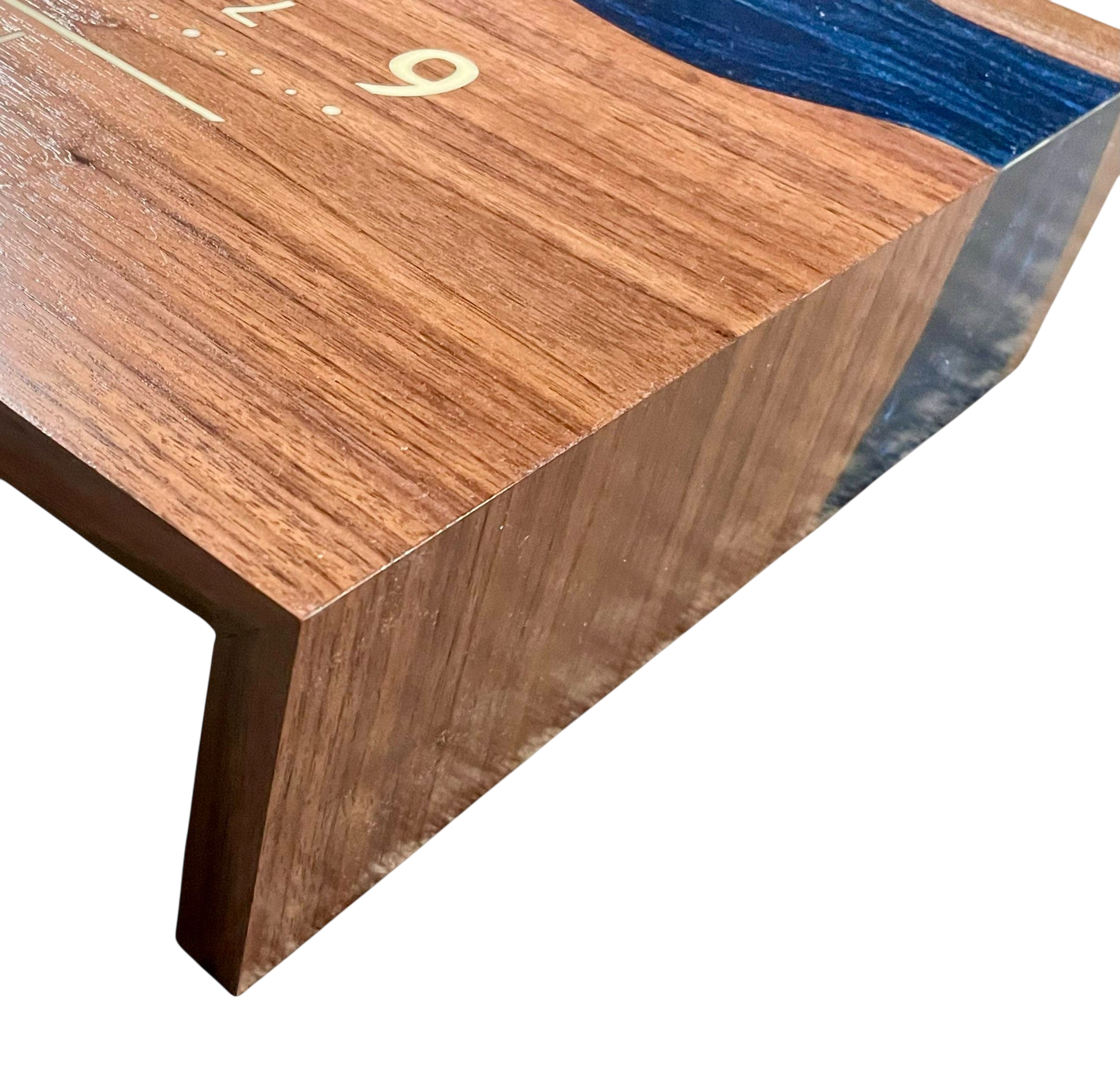 Rowan: 3-foot Walnut / Resin Surface River - Linear Clockworks