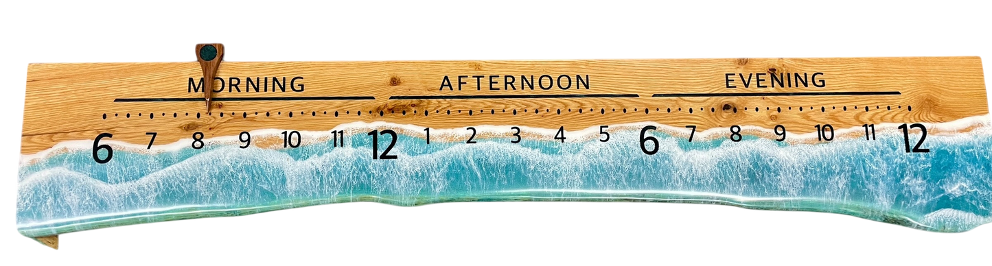 Tonga: 5-foot Red Oak Ocean clock
