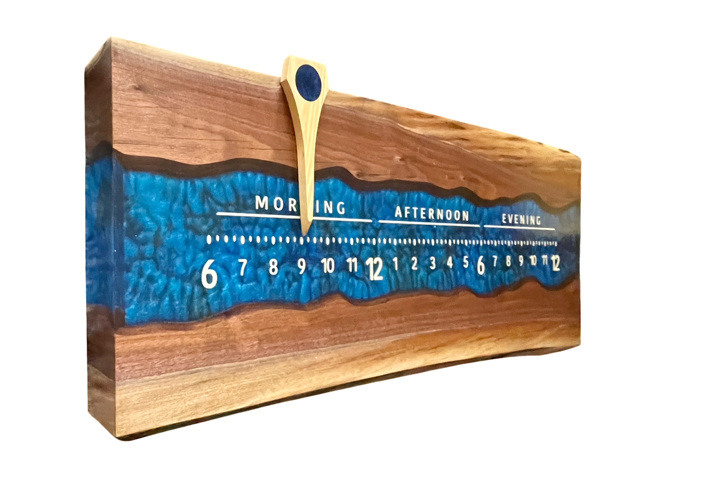 Glinda 4: 3-foot Walnut / Resin through river
