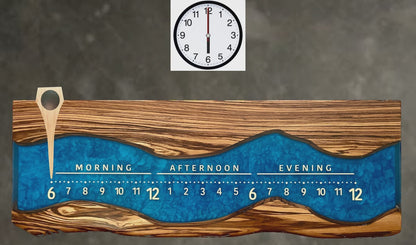 Ezra: 3-ft Zebrawood / Resin river through