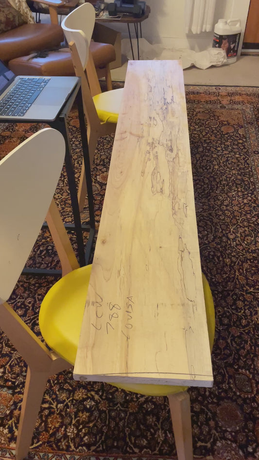 Louisa: 5-ft Spalted Maple / Resin River through