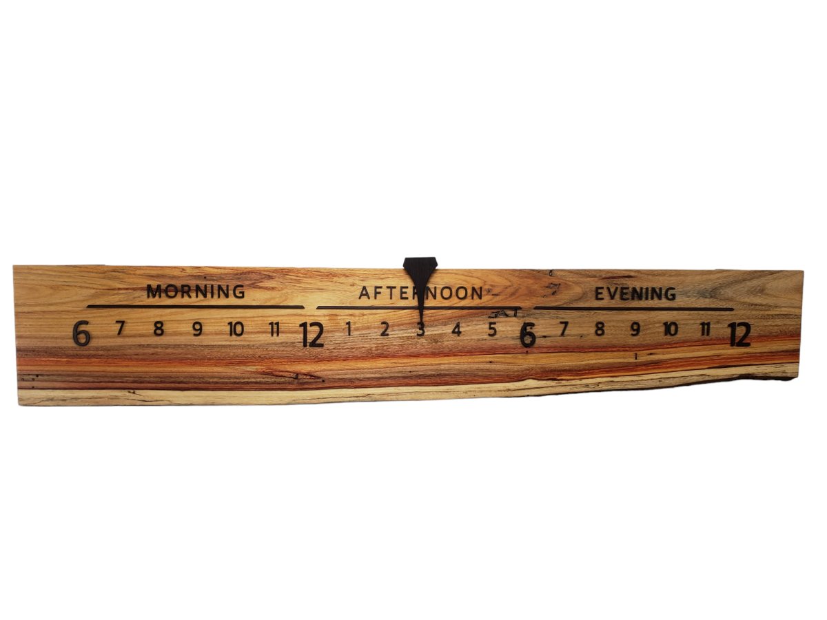 Rays:5 - foot Canarywood/Walnut - Linear Clockworks