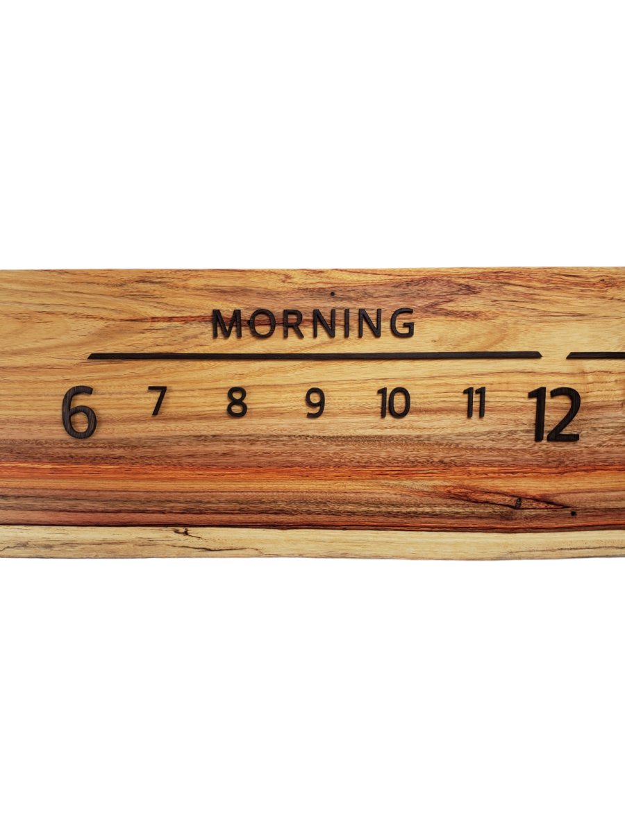 Rays:5 - foot Canarywood/Walnut - Linear Clockworks