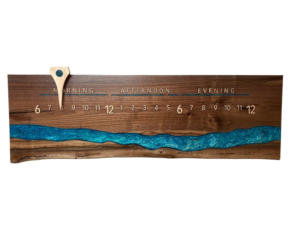 Rivulet: 3 - foot Walnut - Linear Clockworks