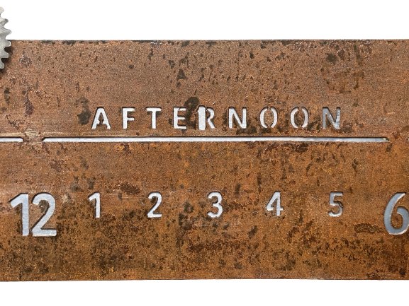 Rusted Steel Linear Clock - Linear Clockworks