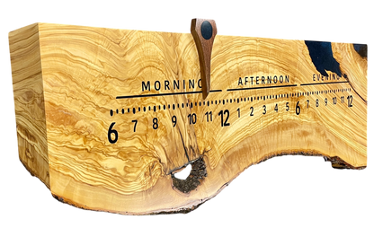 Sergio and Gracinha: 3-foot Week and Day Olivewood pair