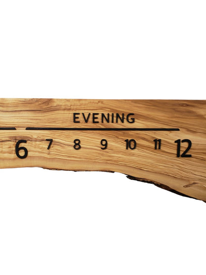 Sunflower:5 - foot Olivewood/Walnut - Linear Clockworks