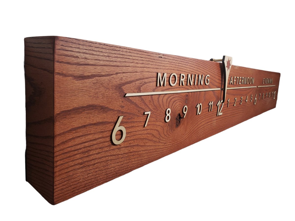 Sunrise:7 - foot Oak/Maple - Linear Clockworks