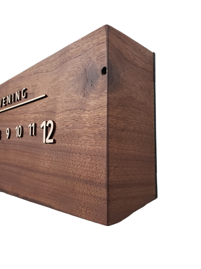 Gabriel:3-foot Walnut/Maple - Linear Clockworks
