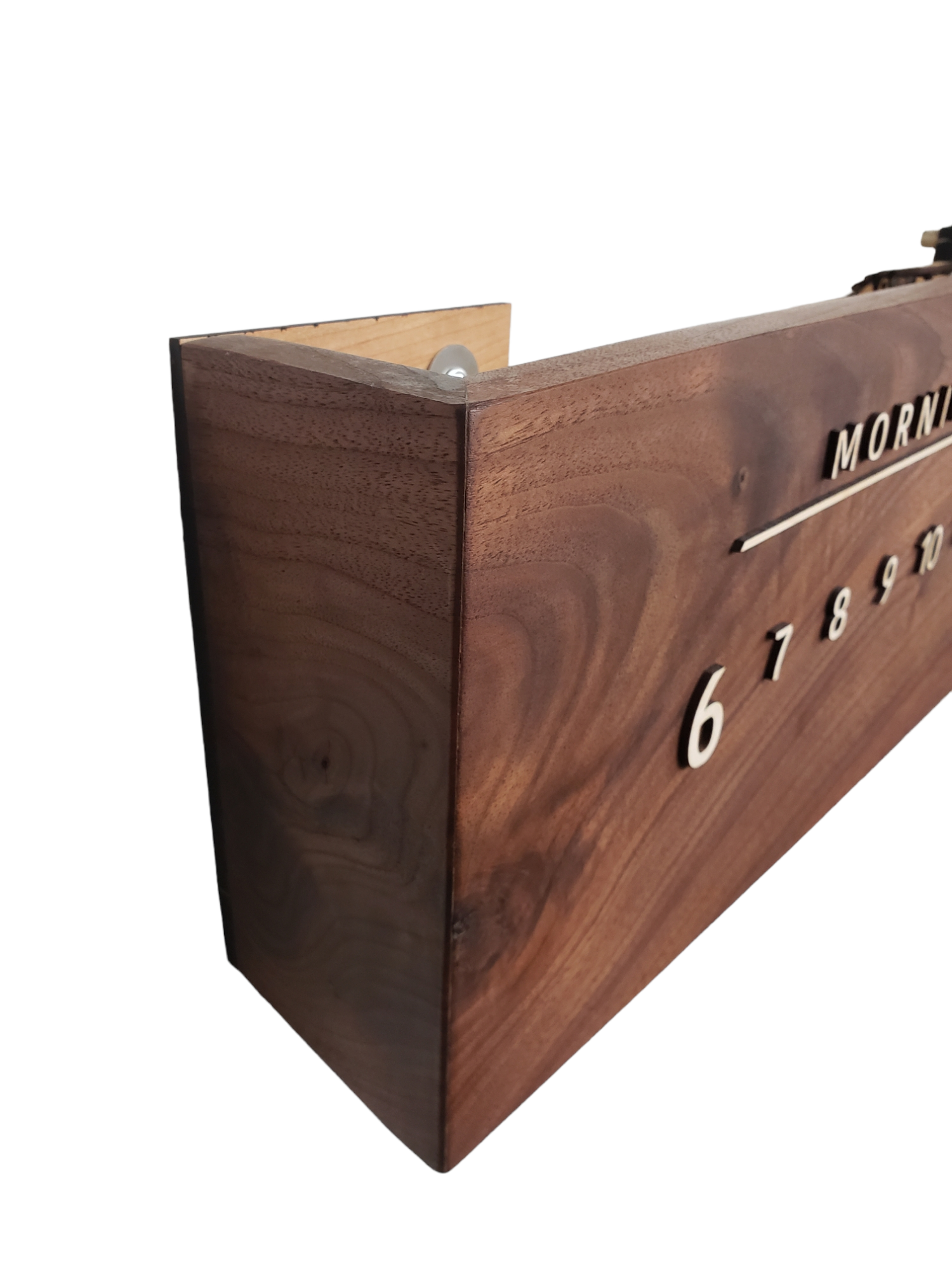 Gabriel:3-foot Walnut/Maple - Linear Clockworks