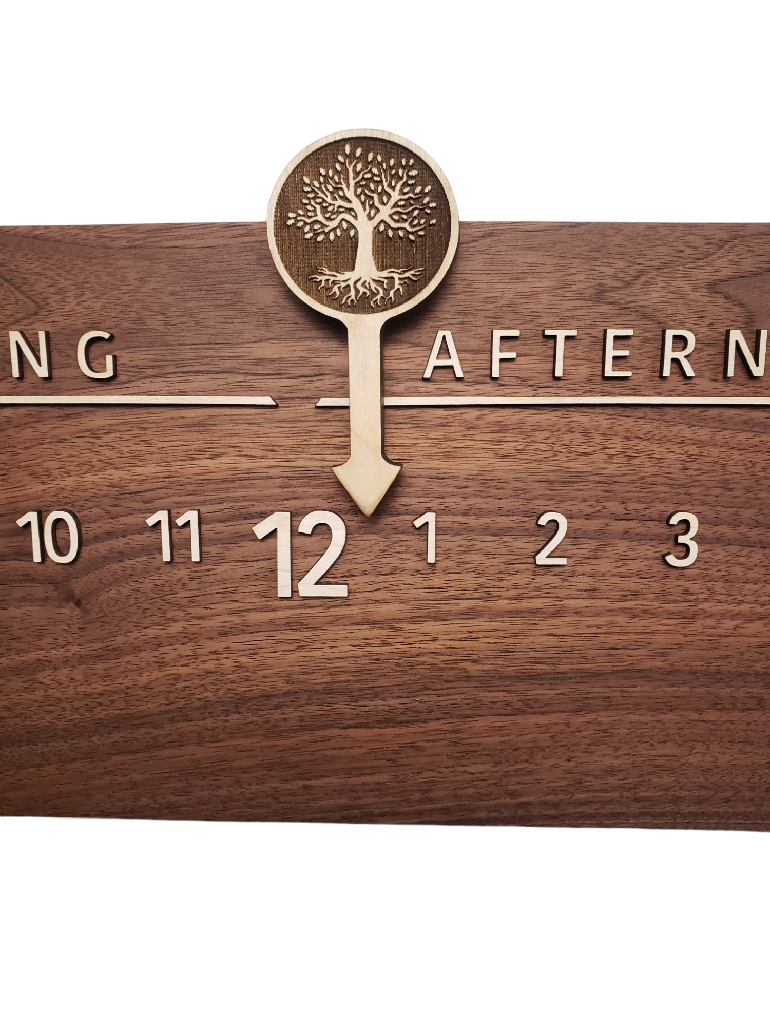 Gabriel:3-foot Walnut/Maple - Linear Clockworks