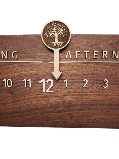 Gabriel:3-foot Walnut/Maple - Linear Clockworks