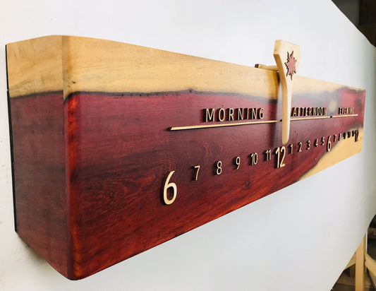 Corfu: 3-ft Katalox / Maple + Padauk - Linear Clockworks