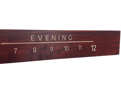 Ross: 7-foot Padauk / Maple - Linear Clockworks