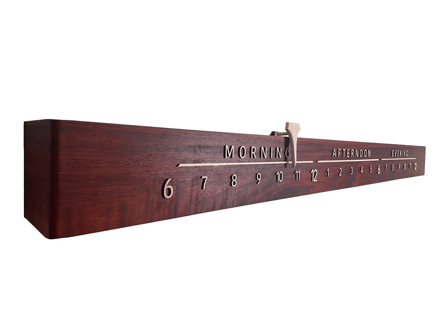 Ross: 7-foot Padauk / Maple - Linear Clockworks