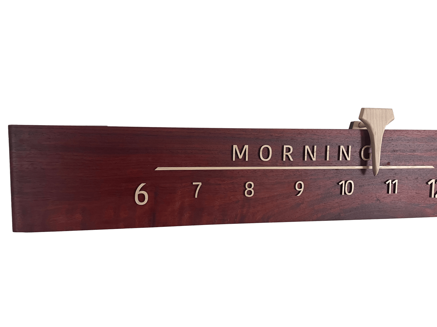 Ross: 7-foot Padauk / Maple - Linear Clockworks