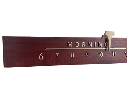 Ross: 7-foot Padauk / Maple - Linear Clockworks