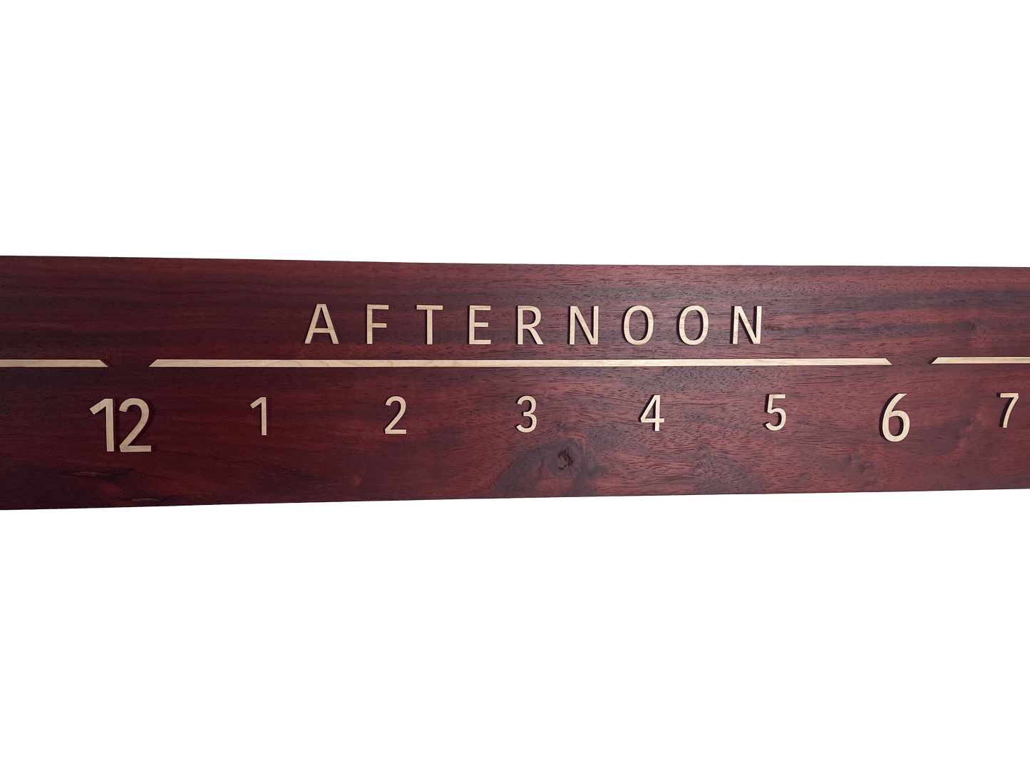 Ross: 7-foot Padauk / Maple - Linear Clockworks